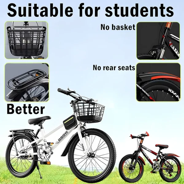 my-11134207-7rask-mapfor73cm96a6 Kids Mountain Bike with Back Seat 20inch